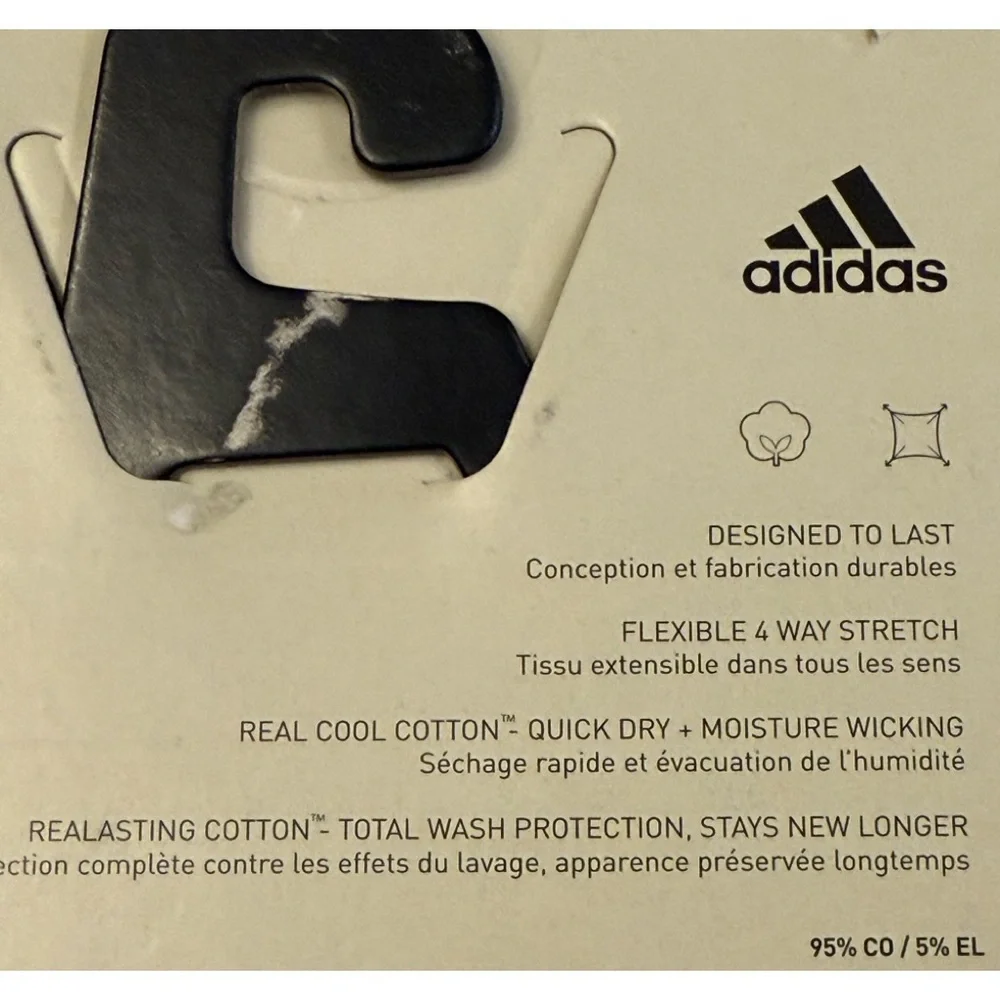 ADIDAS men’s 2 Pack Active Flex Cotton Crew Neck T-Shirt